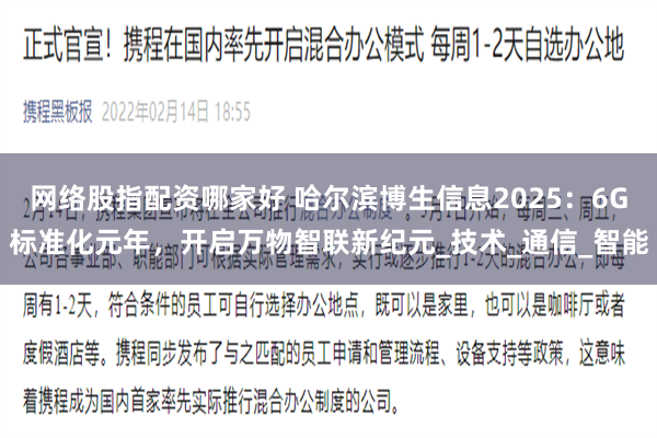 网络股指配资哪家好 哈尔滨博生信息2025：6G标准化元年，开启万物智联新纪元_技术_通信_智能