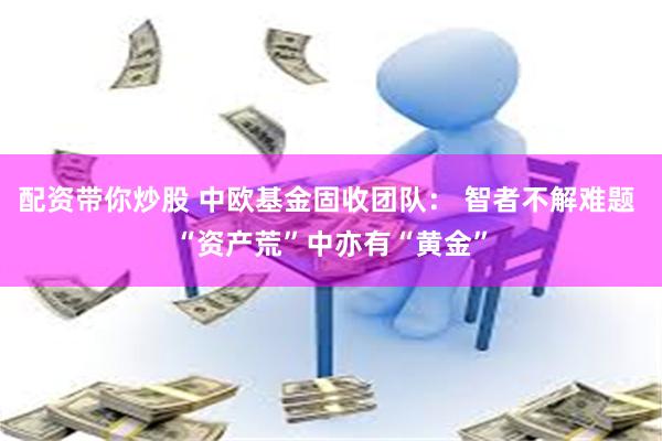 配资带你炒股 中欧基金固收团队： 智者不解难题 “资产荒”中亦有“黄金”