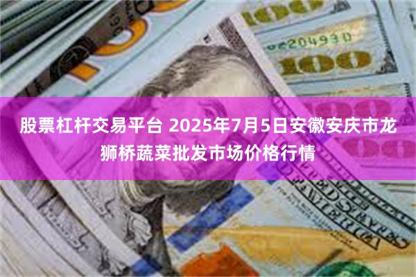 股票杠杆交易平台 2025年7月5日安徽安庆市龙狮桥蔬菜批发市场价格行情